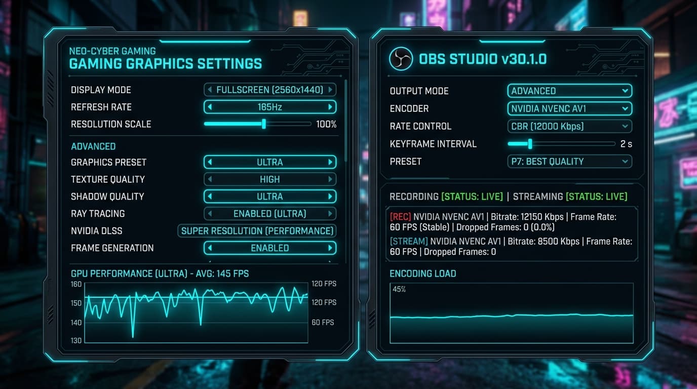Configuración Óptima de OBS Studio para Grabar Gameplays a Alta Tasa de Cuadros